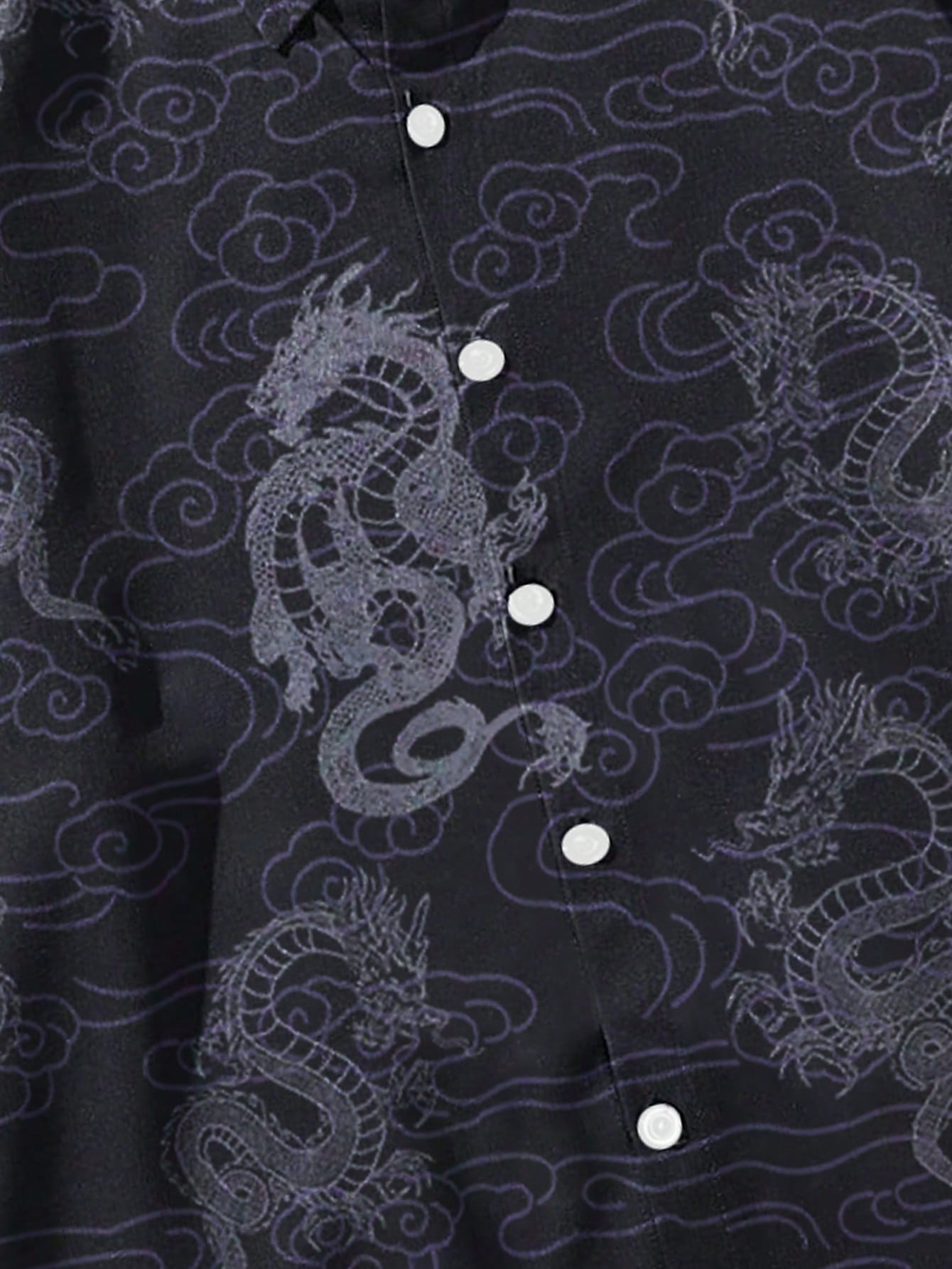 Guys Dragon Print Shirt